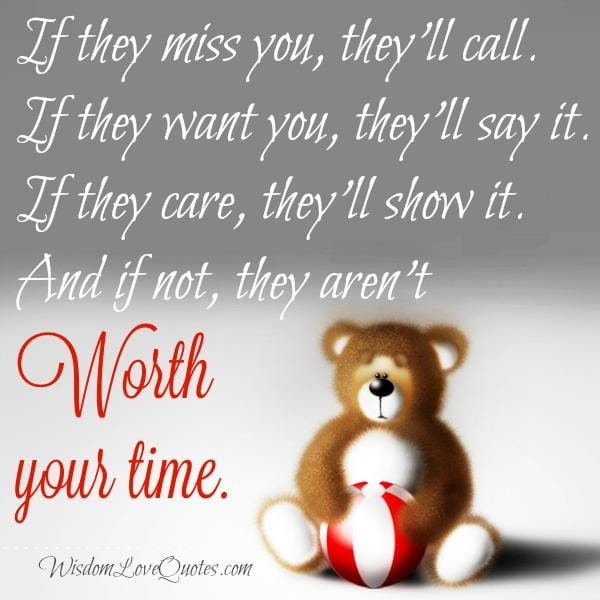 If people care about you, they'll show it