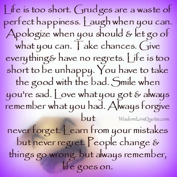 People change & things may go wrong