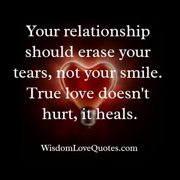 True love doesn't hurt, it heals