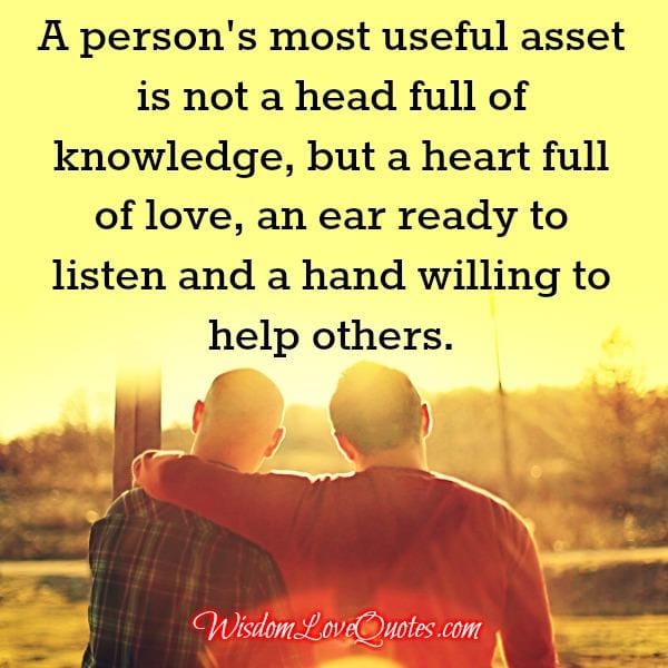 A person's most useful asset