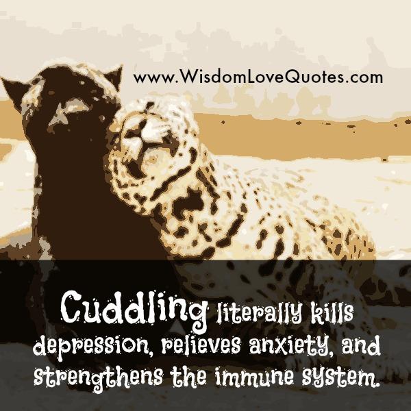 Cuddling literally kills depression