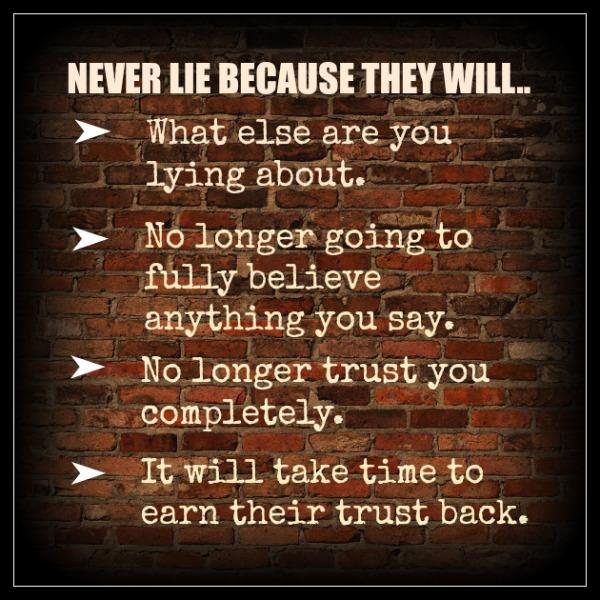 Never lie with anyone