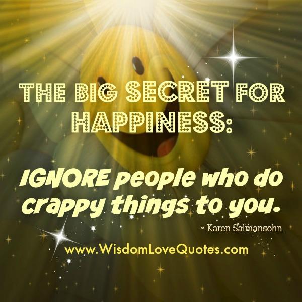 The Big Secret for Happiness