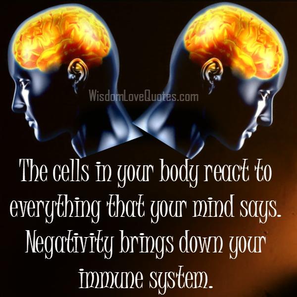 Negativity brings down your immune system