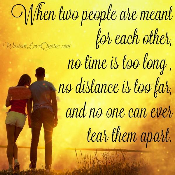 When two people are meant for each other