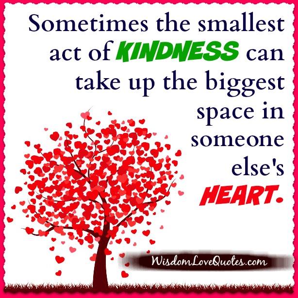 The smallest act of kindness